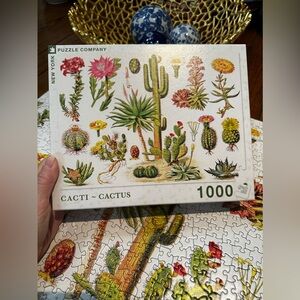 🧩 EUC New York Puzzle Company 1000 pc Jigsaw Puzzle- ‘Cacti - Cactus’
